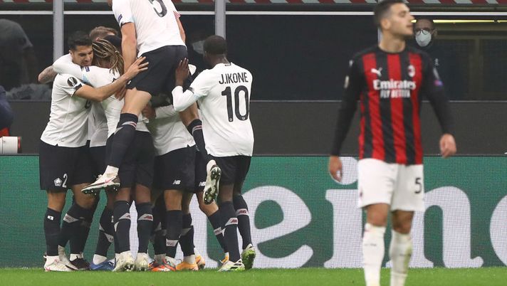 Il Milan perde dopo 242 giorni, alla vigilia del secondo lockdown: a San Siro è festa Lille!