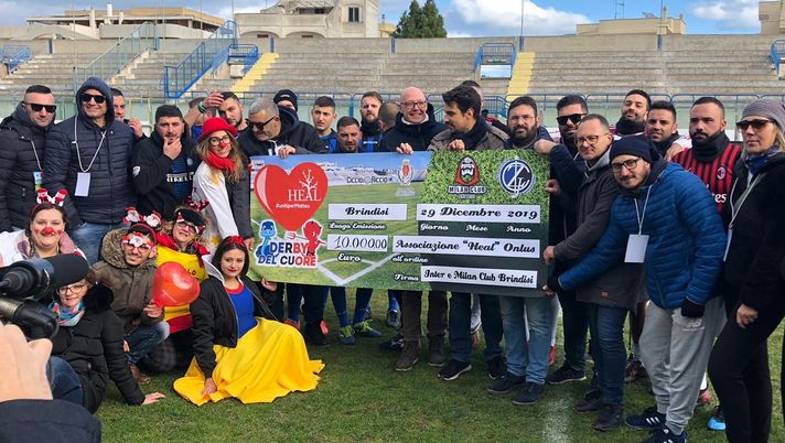 Brindisi, 10mila euro per il piccolo Matteo e per l’oncologia pediatrica: bravi Milan e Inter Club!