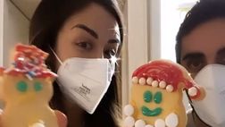 VIDEO/ Giorgia Palmas si diverte in casa: biscotti di Natale con Filippo Magnini