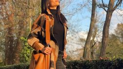 Federica Nargi, passeggiata autunnale tra i giardini di Villa Borghese