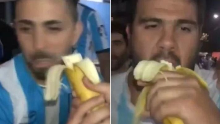 I tifosi del Racing festeggiano il derby mangiando banane: è il loro omaggio al Chelo Marcelo Diaz!