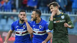Quagliarella vince il derby del gol con Mancini e Toni: ma Jankto predica umiltà e pensa alla salvezza