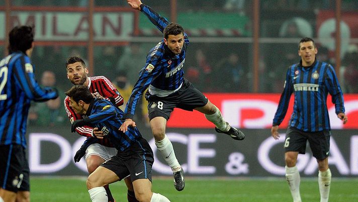 Thiago Motta-Ranieri: avversari nel derby di Genova, ma insieme nel derby vinto a San Siro
