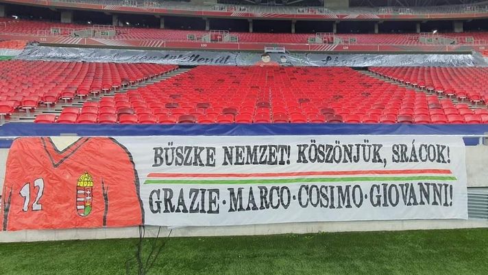 L’Ungheria si riscopre italiana: “Grazie Marco”, striscione di omaggio per il Ct Rossi