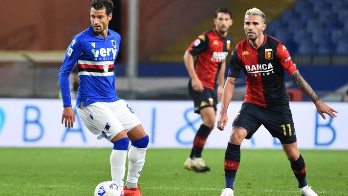Il sampdoriano “non indispensabile” accetta lo sfottò post-derby: 1-1 dopo il genoano “terrapiattista”