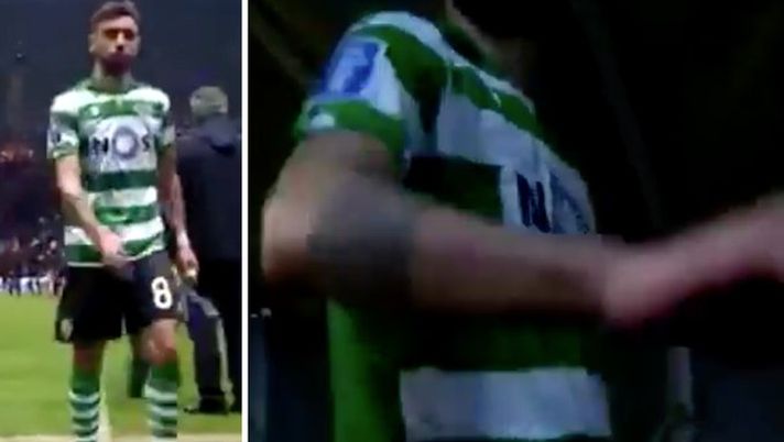 Via la telecamera! Il Bruno Fernandes furioso si appresta a lasciare Lisbona alla volta di Manchester