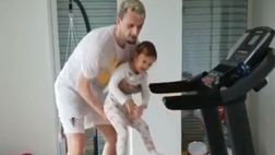 VIDEO/ Inter, Brozovic si allena con la piccola Aurora: c’è spazio per due sul tapis roulant