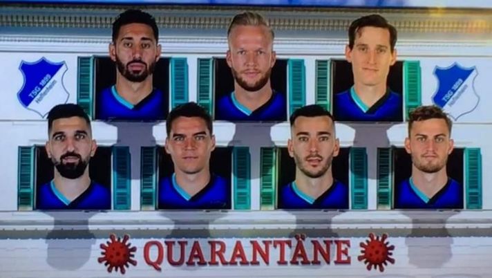 L’Hotel “Quarantena”: 7 giocatori Hoffenheim positivi, grafica “sorridente” di dubbio gusto