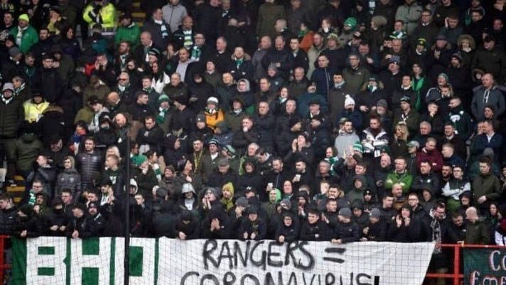 Stadio di Hamilton, i tifosi del Celtic non hanno mezze misure: “Tifosi Rangers siete come il Coronavirus”