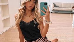 Giulia Amodio in forma top: l’abbigliamento di lady Sensi accende il web